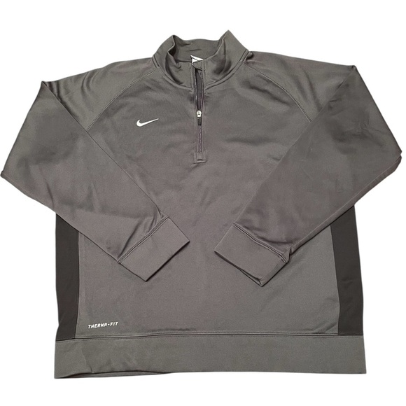 Nike Other - Nike Gray/Black Therma Fit Performance Quarter-Zip Pullover Size XXL